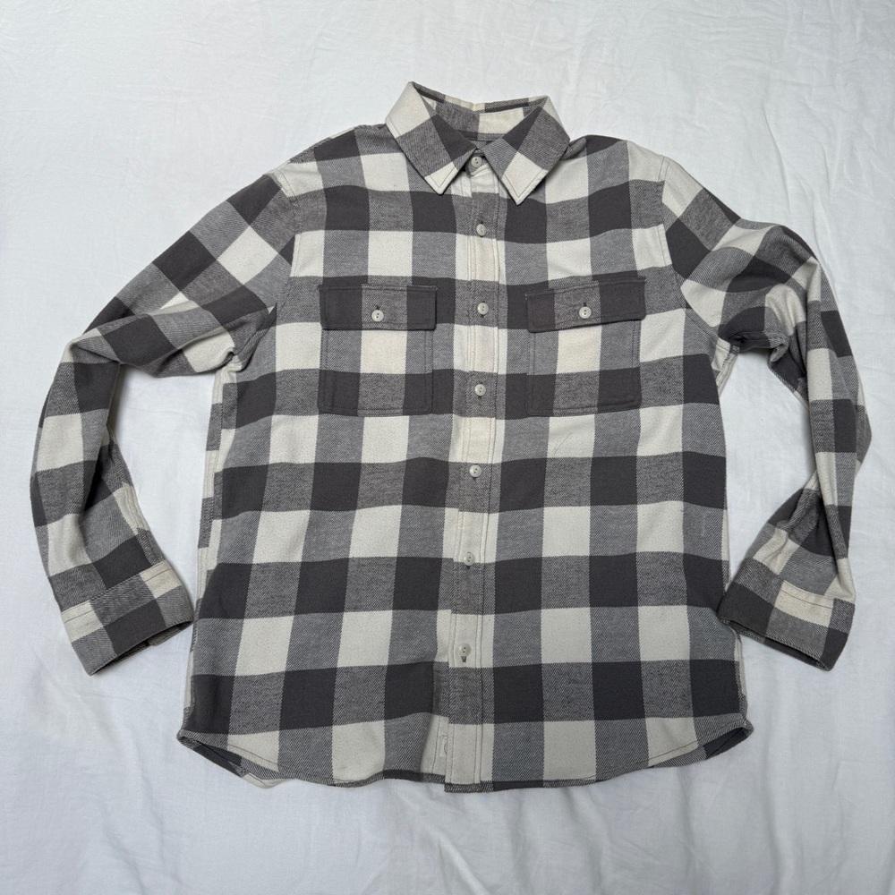 UpWest Grey and White Plaid Men's flannel